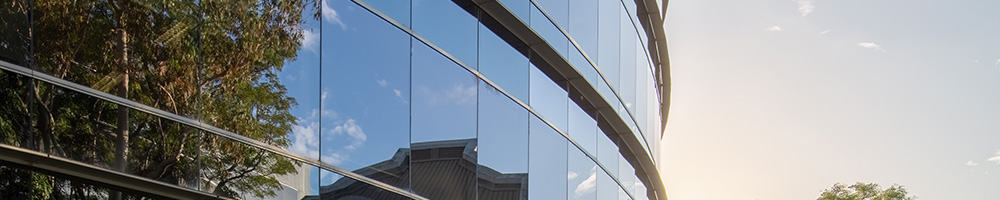 Commercial building glass detail